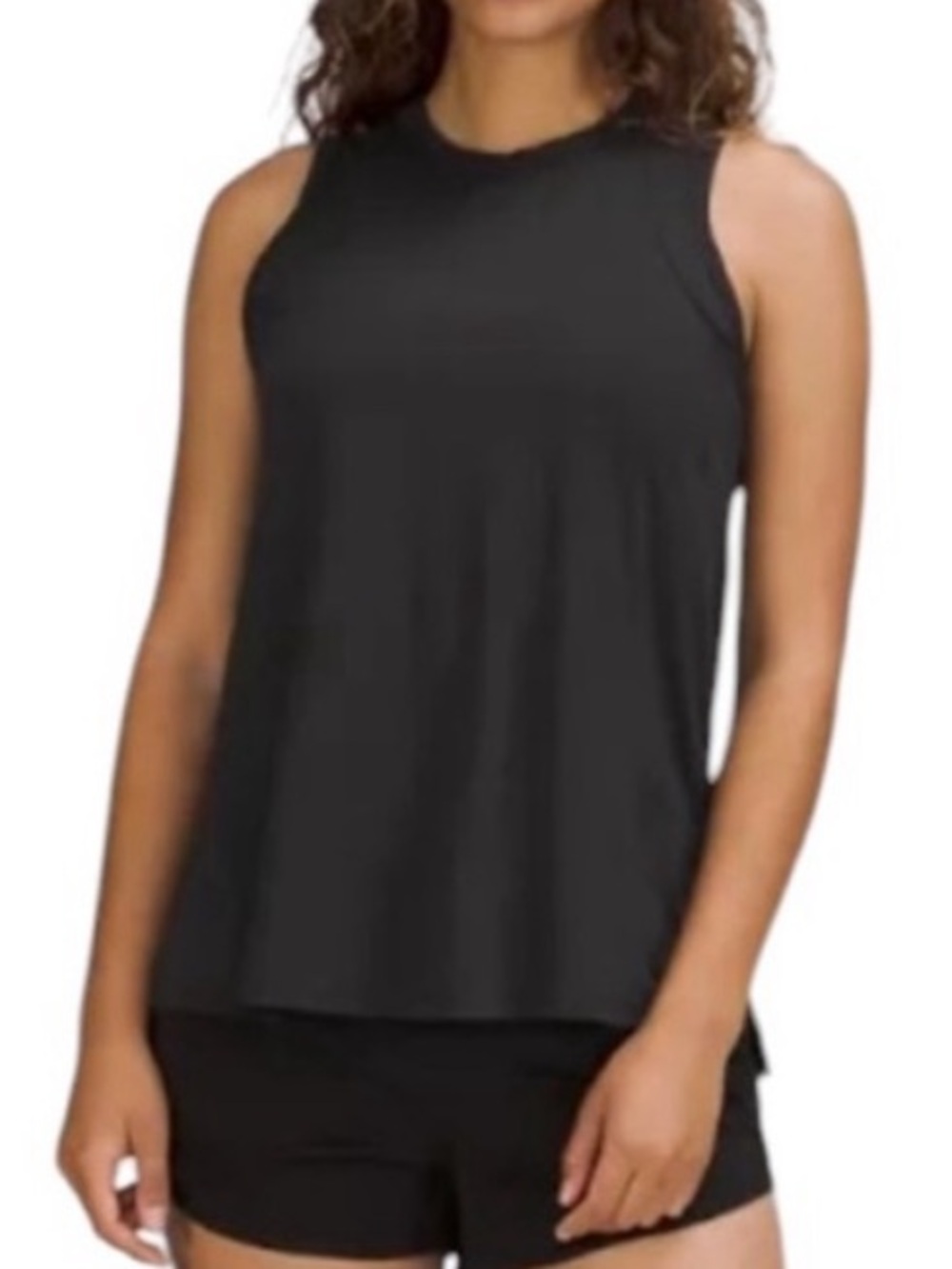 lululemon athletica Black Tank Top with Reflective Logo